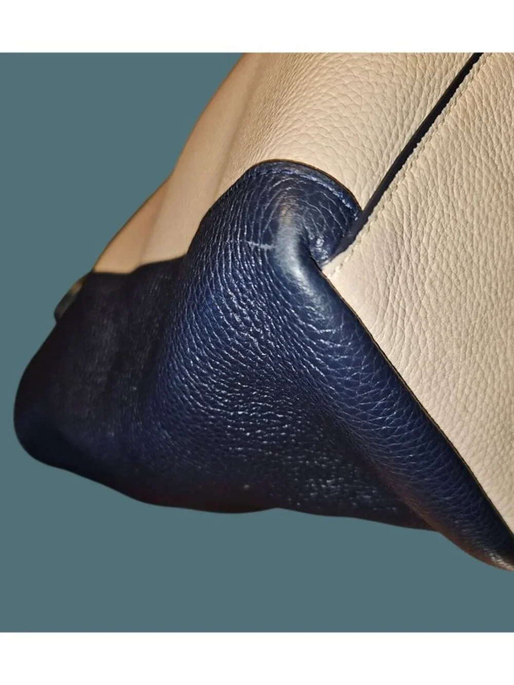 Coach Pebble Leather Soft Slouchy Colorblock Edie 28 Shoulder Bag -Missing Strap